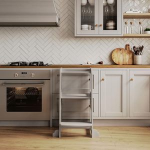 Bois Step up Tabouret D'apprentissage Aide De La Mère Enfants Cuisine Step Tabouret Apprentissage Multi-Purpose Réglable Toddler Standing Tower - Product Image 5