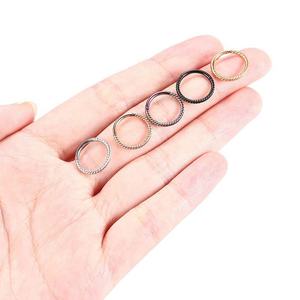 316L Surgical Steel Twisted Nose Rings Piercing for Nose Septum Snag <b>Hoop</b> Cartilage <b>Helix</b> Conch Rook Daith Seamless Unisex Hi - Product Image 3