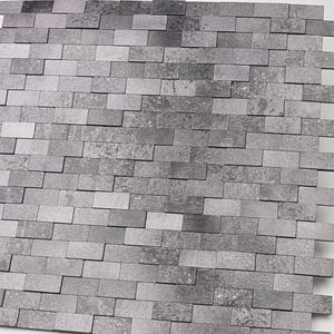 Impermeável 3D Wall Decor Metal Retângulo Retro Art Cozinha Backsplash Mosaico <span class=keywords><strong>Tile</strong></span> Casca e Vara - Product Image 6