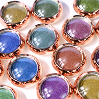 Pearlescent Celak Mata Berlian, Celak Mata Tunggal, Celak Mata Kosong, Palet Eyeshadow Kustom dengan Efek Gradien, Celak Mata Bunglon