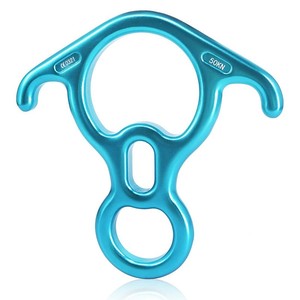 Alat <span class=keywords><strong>Belay</strong></span> Panjat Tebing ANT5PPE 50KN, Peralatan Rappelling Penurun (Descender) Bentuk 8 untuk Penyelamatan, Sistem 8 Tali dengan Slot <span class=keywords><strong>Belay</strong></span> Bertelinga Bengkok - Product Image 3