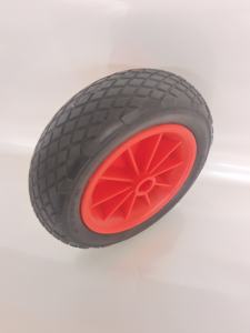 Pneu solide en cuir mousse PU de 10 pouces 3.00-4 roue de remorque de bateau industriel roue solide en plastique utilisée - Product Image 4