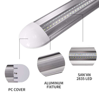 Le lumen élevé 100LM/W PF0.5/0.9 a mené le tube plat 2FT 4FT a mené l'éclairage linéaire 10W 20W 30W 40W la lumière de tube a mené la lumière de Batten pour l'intérieur