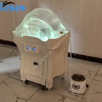 Bac à shampoing portable sans plomberie, station de lavage de cheveux durable avec deux réservoirs d'eau pour salon de beauté, thérapie capillaire, SPA