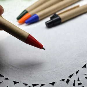 Stylo à bille en papier réutilisable et recyclable de 1.0mm avec logo personnalisé écologique pour les réunions - Product Image 6