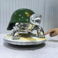 Statue de tortue en résine électroplaquée de haute qualité, motif animal de dessin animé, articles de collection d'art