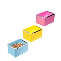 Mangeoire carrée en plastique anti-morsure multi-usage pour oiseaux, boîte à nourriture pour perroquets