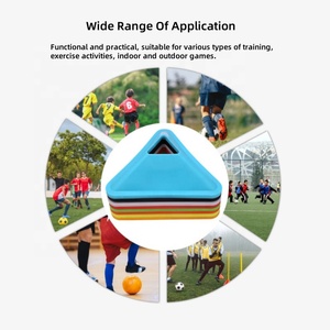 18*4,5 cm al por mayor OEM multicolor triángulo <span class=keywords><strong>señalización</strong></span> placa obstáculo equipo azul fútbol entrenamiento agilidad cono - Product Image 5