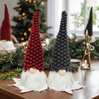 Gnomes LED rouges et gris en peluche Gonk, poupée Rudolph sans visage faite à la main, décorations de Noël 2026 en gros
