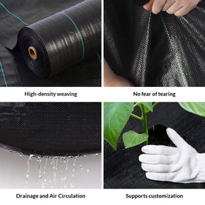 Tela de Control de Malezas Negra de Polipropileno de 70 g/m², Resistente a los Rayos UV, Ecológica, Transpirable, Retiene la Humedad, Antienvejecimiento, para Huertos - Product Image 2