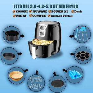 COSORI – accessoires de <span class=keywords><strong>friteuse</strong></span> à <span class=keywords><strong>Air</strong></span> Ninja <span class=keywords><strong>Gourmia</strong></span> Dash, 12 pièces, accessoires de <span class=keywords><strong>friteuse</strong></span> à <span class=keywords><strong>Air</strong></span> avec four, poêle à gâteau, poêle à Pizza, doublure de <span class=keywords><strong>friteuse</strong></span> à <span class=keywords><strong>Air</strong></span> - Product Image 4