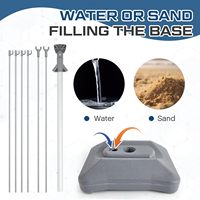 Nouveau design personnalisé pour l'extérieur : support de bannière X avec base à eau pour affichage publicitaire