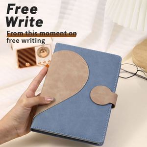 Carnet d'affaires personnalisé en cuir PU rigide avec stylo et coffret cadeau, format A5, 100 feuilles, reliure cousue, imprimé - Product Image 4