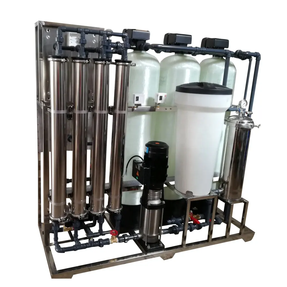500l/ hr machine en acier inoxydable RO machine 1000LPH osmose inverse filtres à eau maison jardin avec eau de puits de TDS 2000