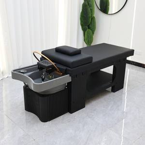 Lit de <span class=keywords><strong>lavage</strong></span> de <span class=keywords><strong>cheveux</strong></span> professionnel pour salon de coiffure <span class=keywords><strong>sans</strong></span> tuyaux, lit inclinable pour salon de coiffure avec réservoir d'<span class=keywords><strong>eau</strong></span> de 90L et chauffage - Product Image 3