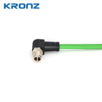 Conectores KRONZ M12 con cable de conexión IE Cate6A preensamblado Conector de cable Ethernet/IP de código X M12 de 8 pines