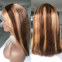 Cabello Humano Brasileño Remy de Alta Densidad (180%) para Peluca con Frente de Encaje, Largo y Transparente, Precio de Fábrica al por Mayor
