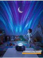 Projecteur d'étoiles et d'aurores boréales avec haut-parleur, laser Voie lactée, télécommande, chargement USB sans fil, veilleuse
