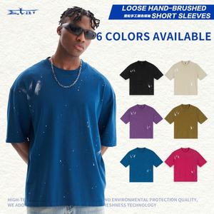 เสื้อยืดผู้ชายผ้าฝ้ายวินเทจฟอกสีได้ไซส์ใหญ่พิเศษใส่ได้ทั้งผู้ชายและผู้หญิง260Gsm หรูหรา - Product Image 5