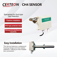 Sensor CH4 Montado en Conducto con RS485 4-20mA para Detección de Metano Sensor de Gas Inflamable