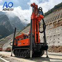 Foreuse hydraulique montée sur chenilles pour puits d'eau, 260 m, alimentée au diesel, avec performance de couple élevé