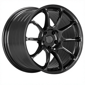 Jantes forgées noires brillantes 5x110 5x114.3 pour AUDI A1 GB VW <span class=keywords><strong>Polo</strong></span> <span class=keywords><strong>GTI</strong></span> 6R AWC SUBARU BRZ MAZDA ROADSTER NC LEXUS IS350 RC350 - Product Image 1