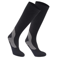 Chaussettes de compression personnalisées, chaussettes de sport à compression, nylon et élasthanne, bout sans couture, talon antidérapant, confort amélioré, logo OEM, unisexe