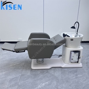 Kisen Lit de salon en cuir personnalisé avec fonction de spa capillaire et de thérapie japonaise du cuir chevelu, doté d'une pomme de douche en cascade et d'une arche de douche à eau chaude optionnelle - Product Image 6