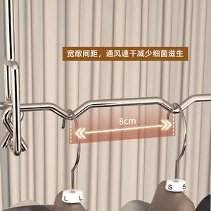 Cintres créatifs en Y pliables pour voyage, séchoir à linge de type crochet, organisateur de vêtements, design rectangulaire, lot de 6 - Product Image 4