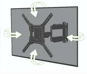 Système de fixation murale pour Tv, adapté à la plupart des supports muraux de 26 à 55 pouces, VESA 400, mouvement complet - Product Image 3