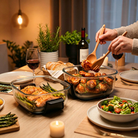 Friteuse à air portable en verre 6L+4L à commande numérique moderne 1800W intelligente avec grill, 10 menus prédéfinis, sans PFAS, sans huile, cuisson rapide
