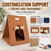 Maisonnette en feutre personnalisée en forme de A pour animaux de compagnie, lit-caverne d'intérieur pour chats avec double entrée, pour chats et petits animaux, vente en gros OEM ODM