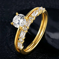QX Best-seller personnalisé en argent sterling 925 |   Bagues de fiançailles en moissanite plaquées or 14 carats, argent sterling avec certification GRA