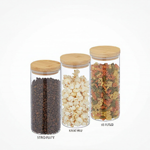 Borosilicate Glass <b>Storage</b> <b>Jar</b> with Clip-on Lid Airtight Stackable Dishwasher Safe <b>Kitchen</b> Container <b>for</b> Cereal Pasta Sugar - Product Image 3