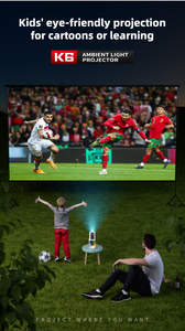 Proyector Inteligente con Enfoque Automático y Corrección Trapezoidal, Sistema Android 13, WiFi, para Teléfonos Inteligentes, Películas 4K, 3D, LCD 1080P, Karaoke, Luz de Neón RGB - Product Image 4