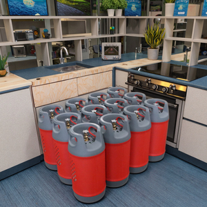 أسطوانة مركبة من غاز البترول المسال خفيفة الوزن ومتينة ، تقلل من تكلفة منزلك - Product Image 4