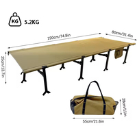Lit de camping compact et léger, lit pliable pour le camping en plein air, couleur personnalisée avec sac de rangement