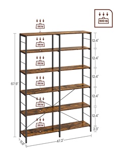 <span class=keywords><strong>Étagère</strong></span> multifonctionnelle moderne <span class=keywords><strong>VASAGLE</strong></span>, bibliothèque à 6 niveaux, <span class=keywords><strong>étagère</strong></span> <span class=keywords><strong>de</strong></span> <span class=keywords><strong>rangement</strong></span> haute avec options personnalisables - Product Image 5