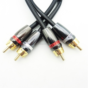 Câble audio haute fidélité <span class=keywords><strong>RCA</strong></span> tressé à paire torsadée <span class=keywords><strong>RCA</strong></span> vers <span class=keywords><strong>RCA</strong></span> pour voiture, câble micro auxiliaire de haute qualité, mâle-mâle en métal - Product Image 4