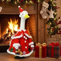 Ensemble de déguisement de canard en tissu écossais pour porche, trois pièces, 23 pouces, blanc, décoration de Noël festive, pour l'international