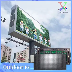 Factory Waterproof Ip65 High Brightness Advertising Outdoor Led Video Wall Exterior P8 3d Vr Led Display Screen