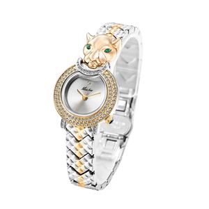 Relojes de Diamantes de Lujo Únicos para Mujer, Relojes Redondos de Oro con Esfera Personalizada, Relojes de Pulsera de Cuarzo de Lujo con Circonitas - Product Image 4