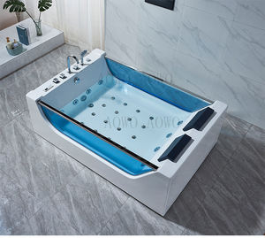 Baignoire à remous avec 2 panneaux en verre, <span class=keywords><strong>spa</strong></span>, baignoires extérieures, jacuzzi avec écran, télécommande sur téléphone, acrylique, bain chaud - Product Image 5
