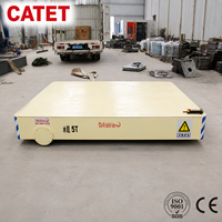Chariot sans rail de 25 tonnes alimenté par batterie au lithium, chariot de transfert électrique à 4 roues télécommandé pour la logistique en usine en intérieur