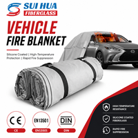 Couverture anti-feu pour véhicule en silicone, résistante aux hautes températures, en fibre de verre, pour la suppression des incendies et la sécurité d'urgence des véhicules électriques