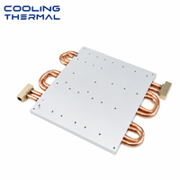 Plaque froide liquide en aluminium thermoélectrique à haute précision, personnalisée, avec ailettes à rainures et à broches empilées, et soudées