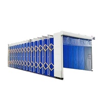 Cabine de peinture automobile portable avec système de chauffage par brûleur diesel Cabine de vernis mobile Four de pulvérisation pliable et pliable