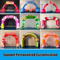 Arco Inflable Publicitario Gigante Personalizado de Tela Oxford, Resistente al Sol y Duradero, con Logotipo, Ideal para Promociones en Supermercados/Centros Comerciales