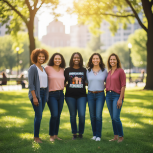 Maglietta Femminista Infrangibile da Donna, T-Shirt Casual 100% Cotone, Girocollo, Manica Corta, Vestibilità Regolare, Per Tutte le Stagioni, Jersey Stampato - Product Image 2