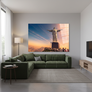 Arte Impreso en Lienzo de Cristo Redentor de Río de Janeiro, Arte en Vidrio Templado - Product Image 3